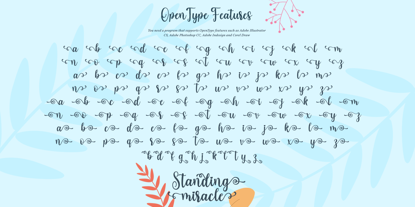 Standing Miracle Regular Font preview